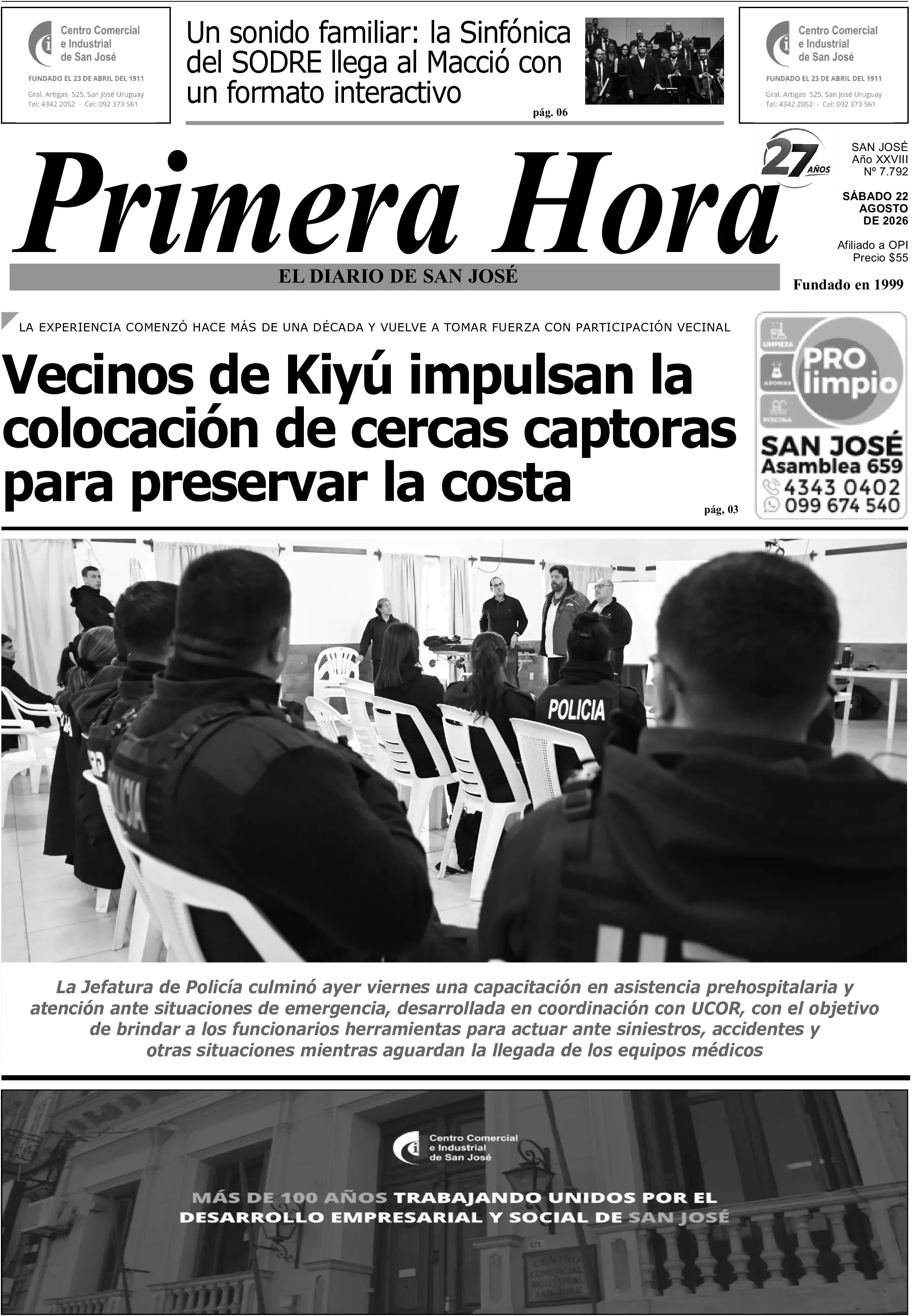 Portada del diario físico