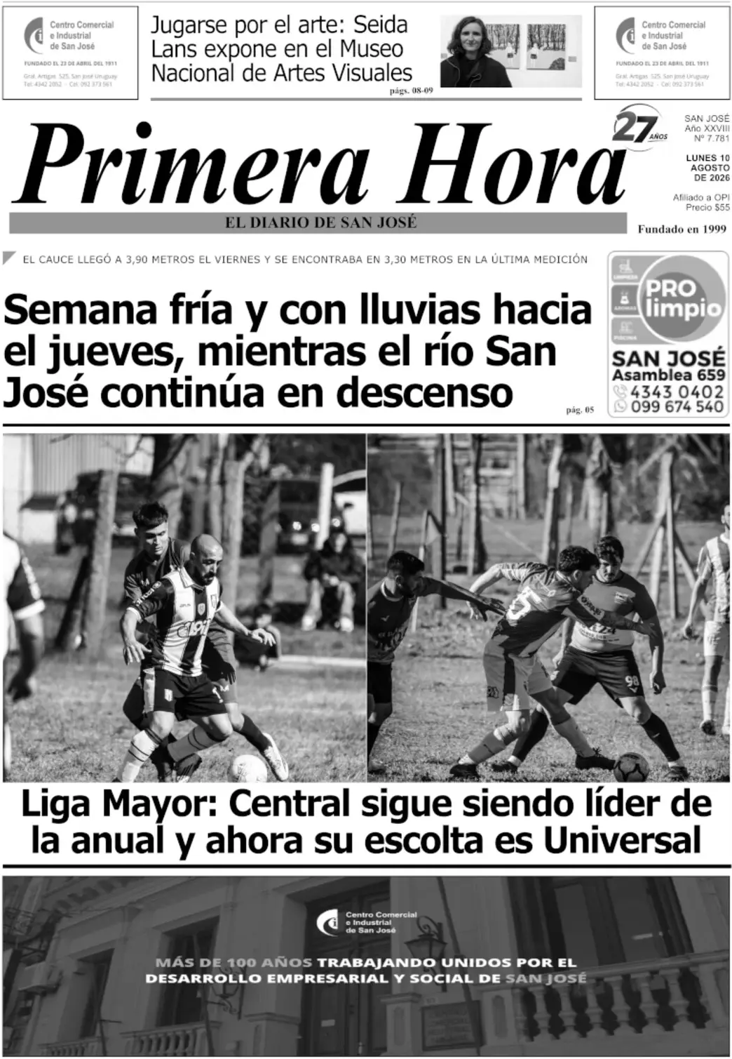 Portada del diario físico