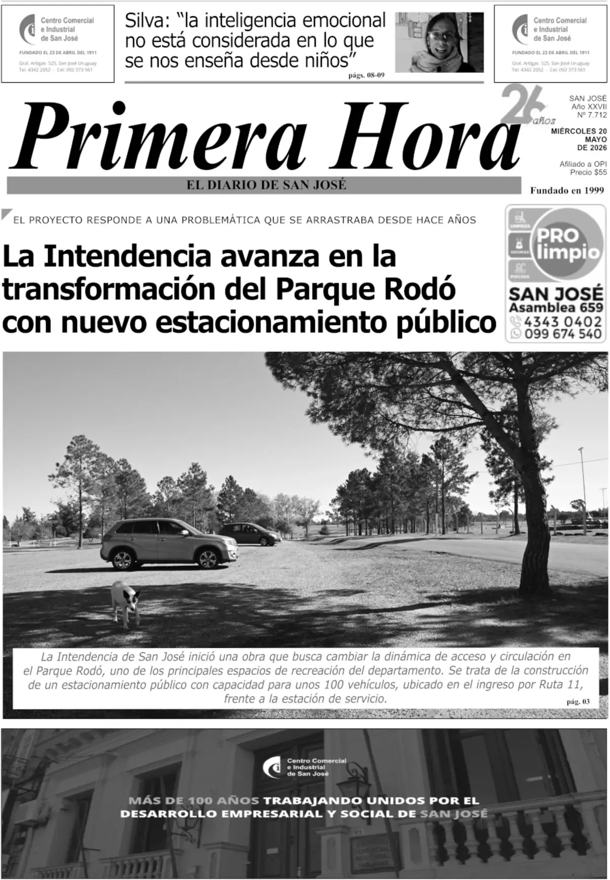 Portada del diario físico