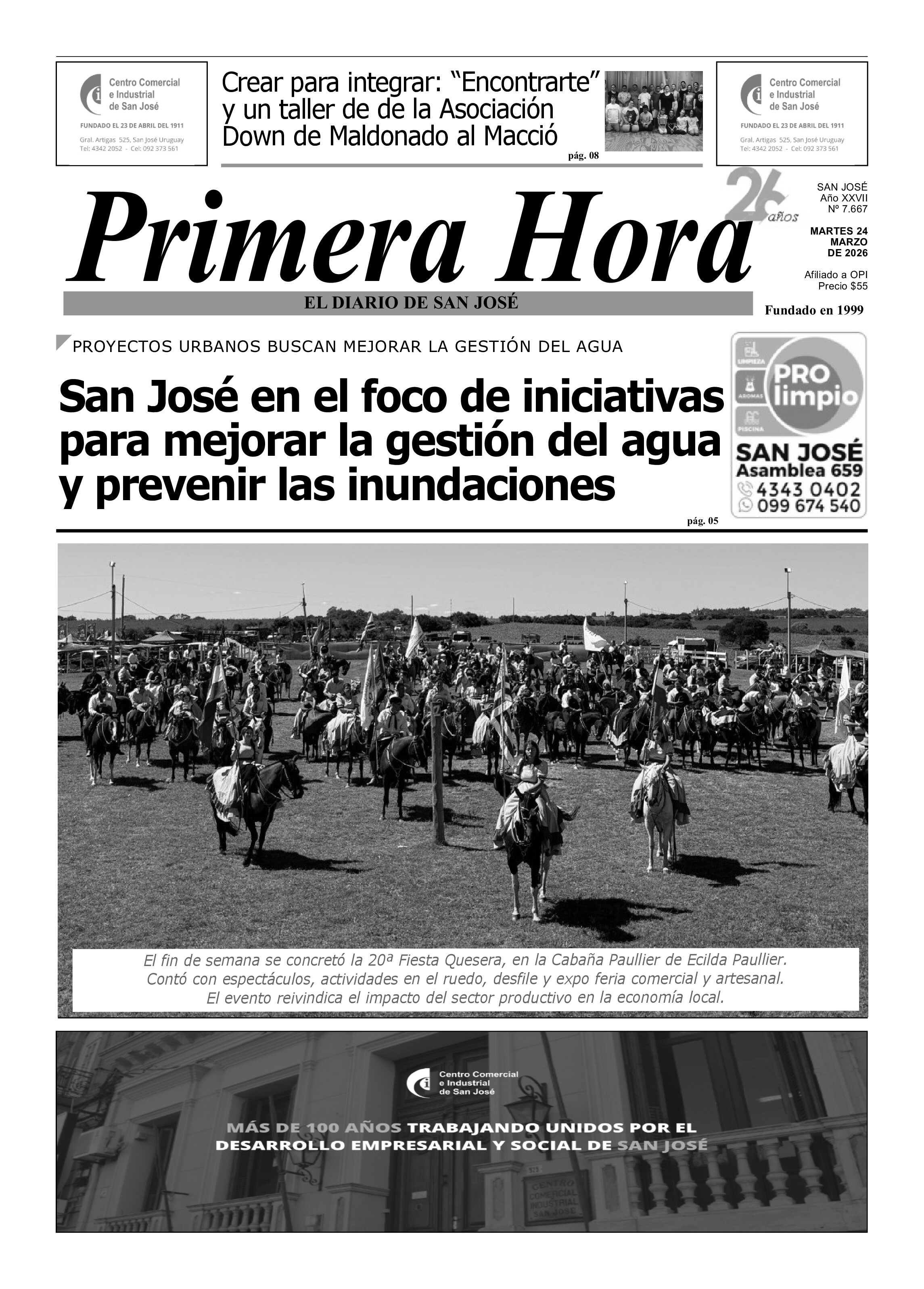 Portada del diario físico