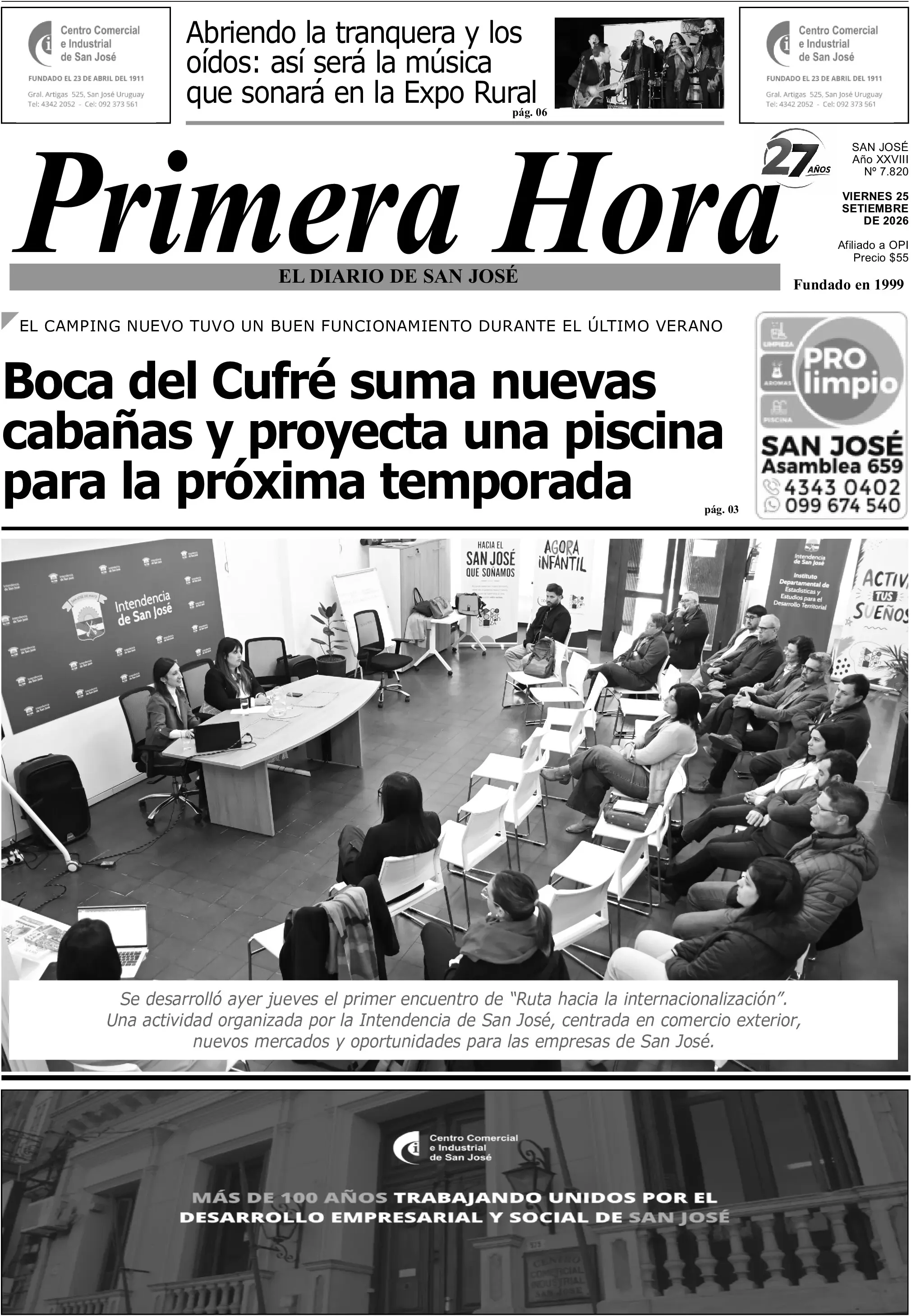 Portada del diario físico