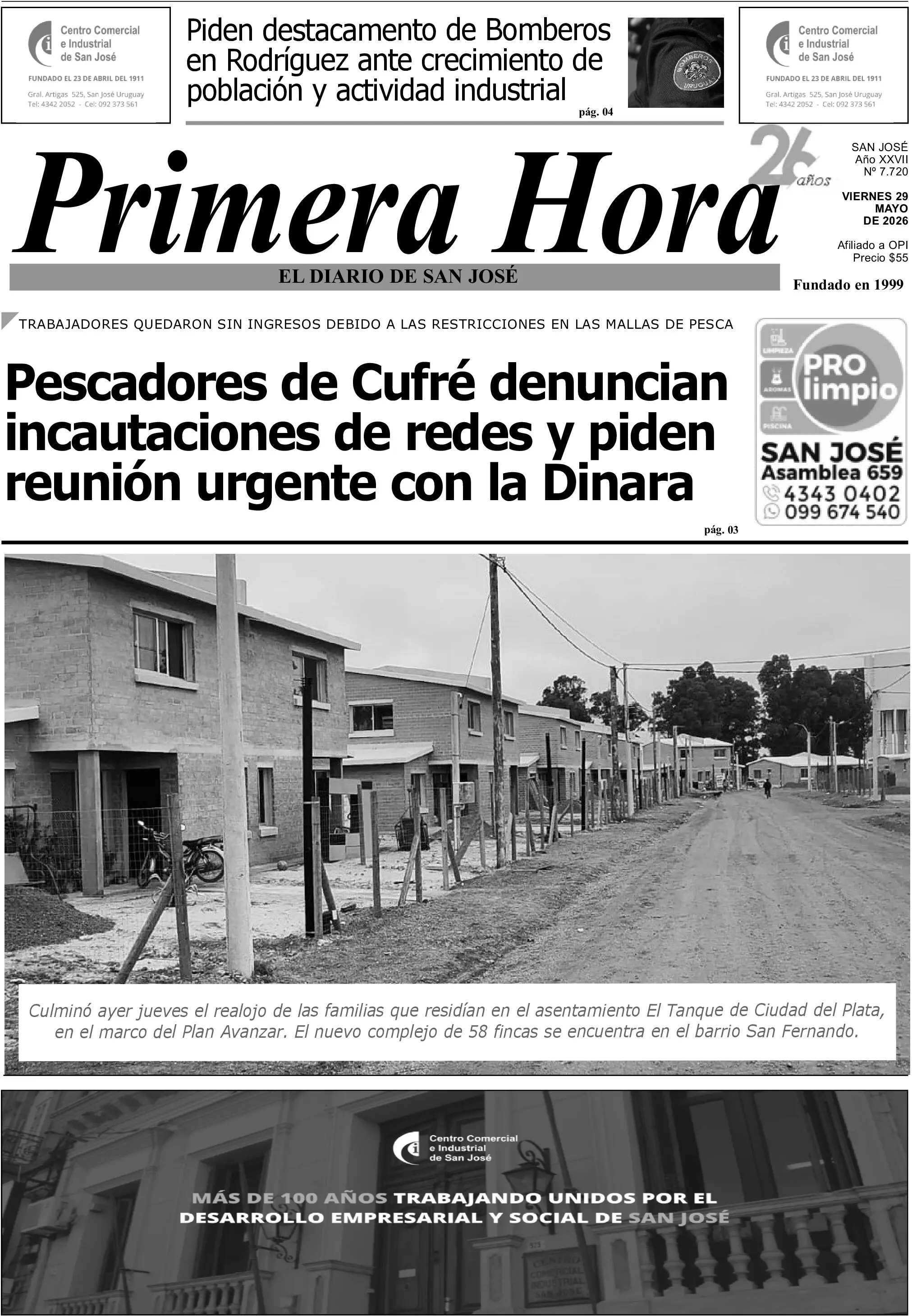 Portada del diario físico