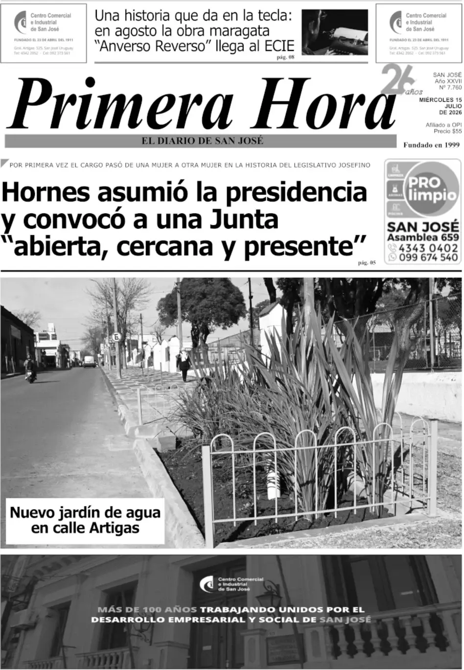 Portada del diario físico